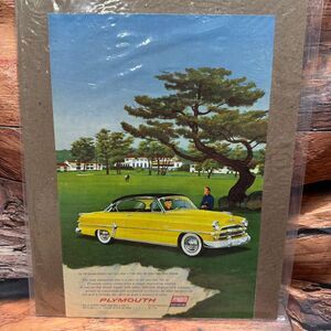 Vintage 1954 Plymouth Belvedere Sport Coupe Magazine Ad Pebble Beach Golf